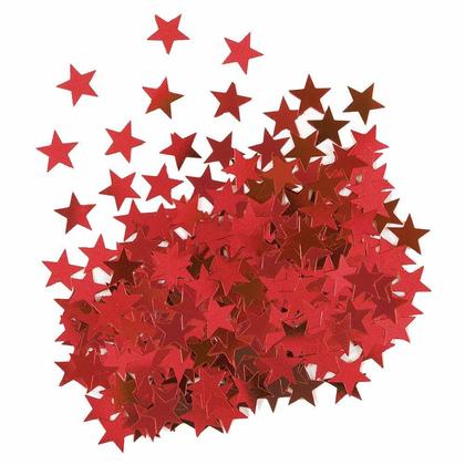 Metallic Red Foil Star Table Confetti for Party Decoration, 0.5oz