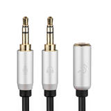 PrimeCables Cab PC 07869 3 5mm 2 5mm Audio Cables Headphone Mic Splitter Cable 3 5mm 2 Male to Female 2x3 Pin to 4 Pin PrimeC