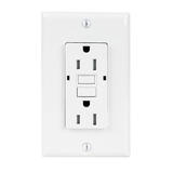 CAB TST15 Power Wall Plates GFCI Decora Receptacle Outlet Self Test Tamper Resistant 15Amp 125Volt NEMA 5 15 PrimeCables