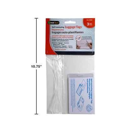 Desk Tech Luggage Tags, Self-Laminating, 3pcs, pbh