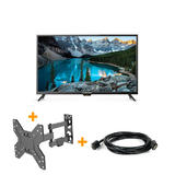 PrimeCables Cab LE32D11 HW Television 3 in 1 HD LED TV 32 720p IPS Panel with 6ft HDMI Cable TV Wall Mount PrimeCables