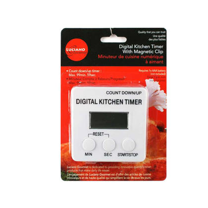 Digital Kitchen Timer With Magnet & Clip 1Pc