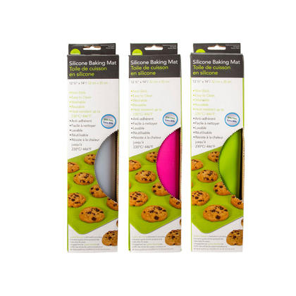 Silicone Baker's Mat Nonstick 14" x 12.5",1 Randomized Color Per Pack Between 3 Colors
