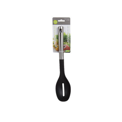 Nylon Slotted Spoon With Stainless Steel Handle L.Gourmet 13"L 1Pc