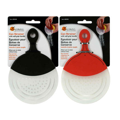 Luciano Can Strainer With Soft Grip 4-1/4x6-1/2", 1 Randomized Color Per Pack Between 2 Colors