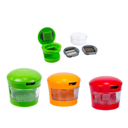 Luciano Garlic Chopper With 2 blades,1 Randomized Color Per Pack Between 3 Colors