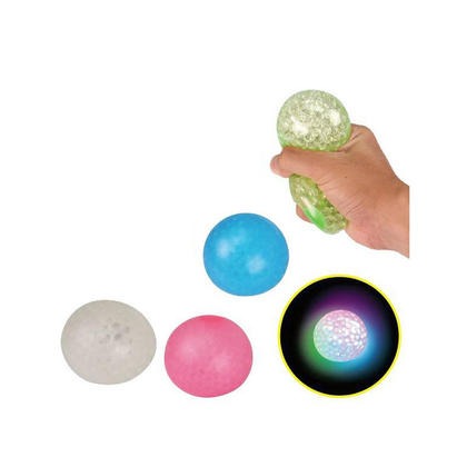 Lightup Squeezy Crystal Ball 7cm, 1 Randomized Color Per Pack
