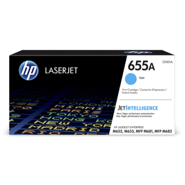 HP HP655A CF451A OEM Color LaserJet Enterprise M652dn HP 655A CF451A Original Cyan Toner Cartridge
