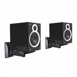 PrimeCables Cab PC 07904 Wall Mount Brackets Not display Side Clamp Type Tilt and Swivel Speaker Mount Black Set of 2 PrimeCa