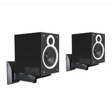 PrimeCables Cab PC 07904 Wall Mount Brackets Not display Side Clamp Type Tilt and Swivel Speaker Mount Black Set of 2 PrimeCa