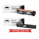 Moustache HP CF230X CF232A WithChip Combo LaserJet M203d Compatible HP 30X 32A CF230X CF232A Toner Cartridge and Drum Combo W