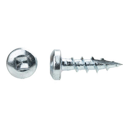Vis à tête cylindrique # 8 Corps, # 2 Carré, PAS Type 17, 4 plume, 5/8 pouce Zinc 1000 vis par boîte
