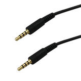 Other Brands Cab AUD 260 All 3 5mm 2 5mm Audio Cables 3 5mm 1 8 inch 4C TRRS male to male 28AWG FT4 Cable Black