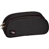 693 1015 4390 20 000 Pencil Cases DBL Zipper Nylon Pencil Case Black