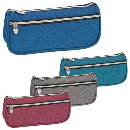 Merangue® Polyester Textured Pencil Case, 8 x 2-1/4 x 3-3/4"