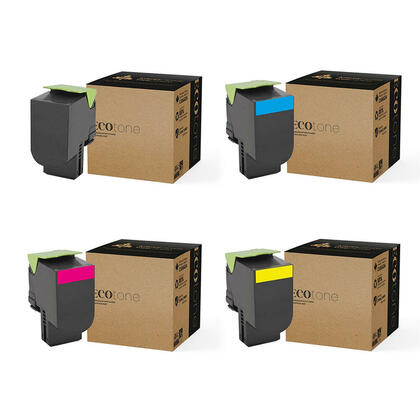 Lexmark 71B1H cartouche de toner remanufacturée de qualité supérieure combo BK/C/M/Y - Ecotone®