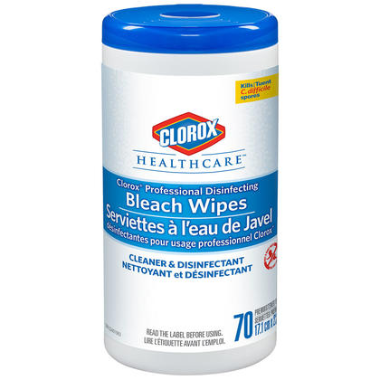 Clorox® Healthcare Professional Disinfecting Bleach Wipes 70 Wipes/Pack