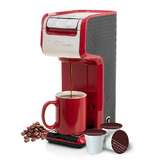 LIVINGbasics LVBe CM1801 ALL Coffee Beverage Blending 2 In 1 Single Serve Coffee Maker Brewer Ground Capsule Slim Design LIVI