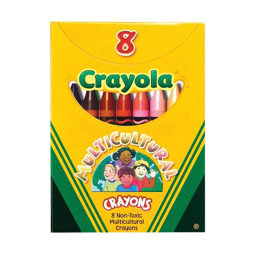 Crayola® Multicultural Wax Crayons, 8 Colours