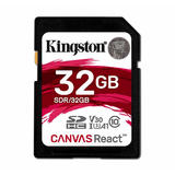 Kingston Cab SDR 32GBCR ALL Memory Card Kingston Canvas React Memory Card SDHC Class 10 UHS I V30 U3 A1 100MB s R