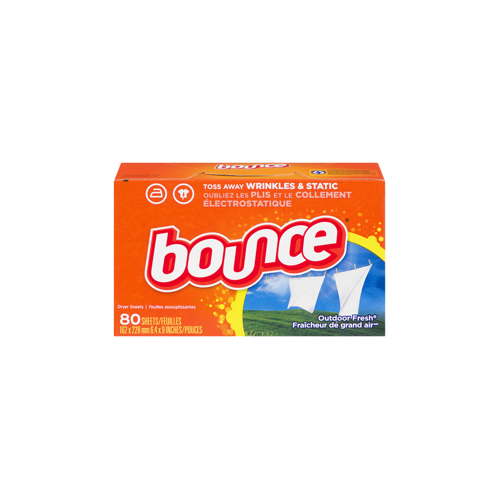 Bounce®DRYER SHEETS, OUTDOOR FRESH 80 Sheets/Pack