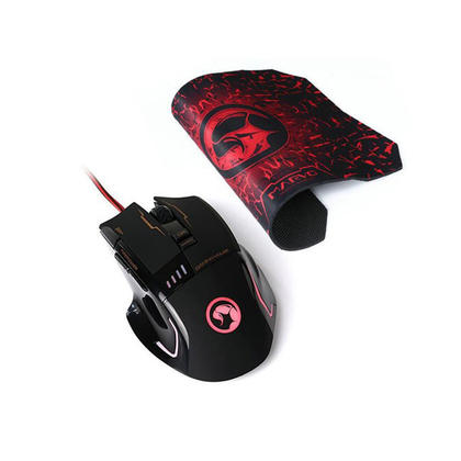 Marvo G909+G1 Adjustable USB Ergonomic Wired Gaming Mouse & Mouse Mat