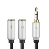 PrimeCables Cab PC 07926 3 5mm 2 5mm Audio Cables Headphone Mic Splitter Cable 3 5mm 2 Female to Male 2x3 Pin to 4 Pin PrimeC