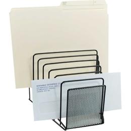 Winnable 965 12201 Desk Organizers Winnable Black Mesh 8 Tier Step Sorter