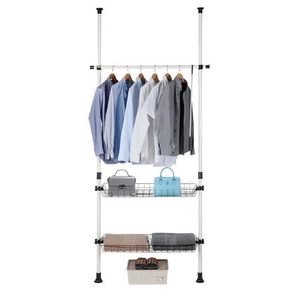 Portable Indoor Wardrobe Garment Rack, DIY Clothes Rail Stand Rack - SortWise®