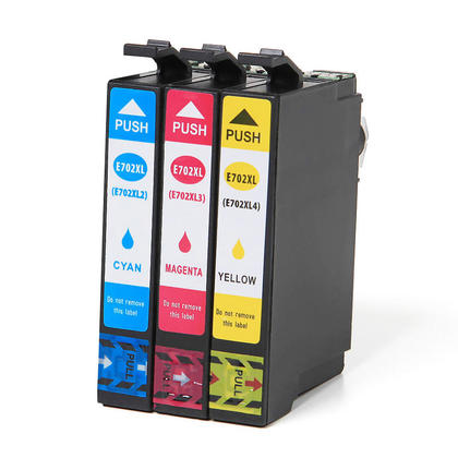 Epson T702XL Remanufactured Ink Cartridge High Yield Color Combo C/M/Y