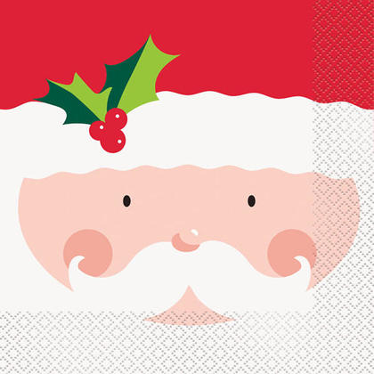 Joyeux Noël Santa Christmas Party papier serviettes de table pour la décoration, 16ct