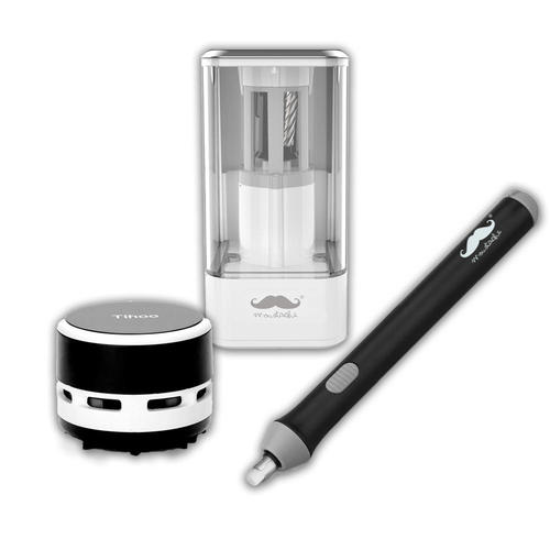 Combo of Electric Pencil Sharpener, Electric Eraser, Electric Dust Vacuum