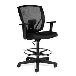 Offices to Go 467 MVL2808F JN02 Drafting Chair Offices to Go Ibex Mesh Drafting Chair Black