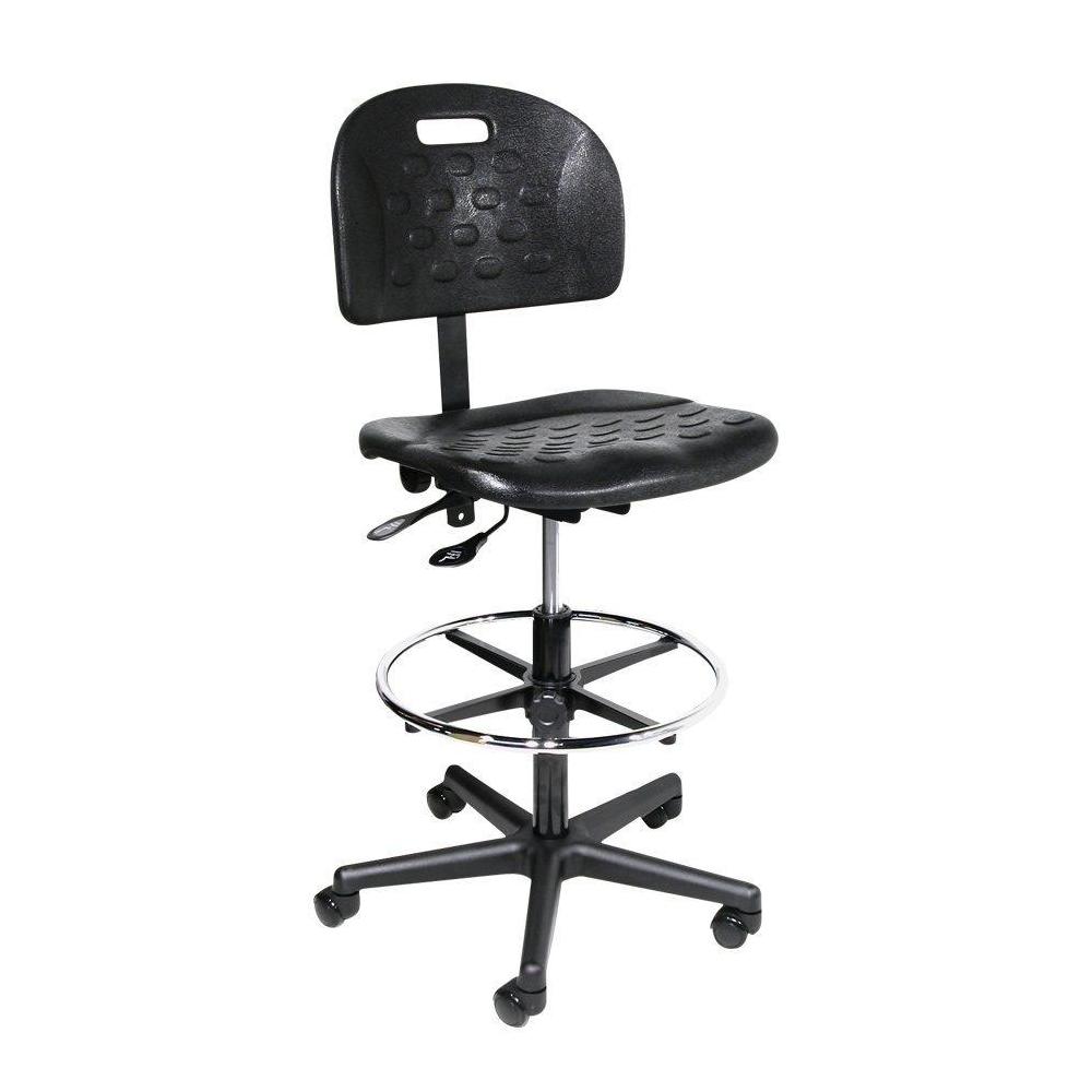 Horizon® Shoptech® Adjustable Polyurethane Task Stool with Foot Ring ...