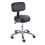 SAFCO 918 3430BL Drafting Chair SAFCO Focal Lab Stool with Back Pneumatic Lift Black