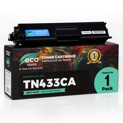 Brother TN433C Compatible Cyan Toner Cartridge High Yield - Eco-Saver