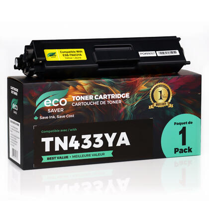 Brother TN433Y Compatible Yellow Toner Cartridge High Yield - Eco-Saver