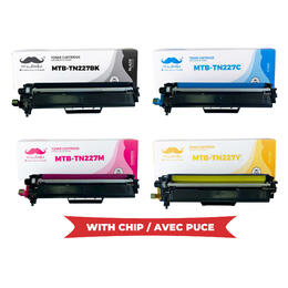 6c110 Moustache TN227 Combo WithChip HL L3210CW Brother TN227 Compatible Toner Cartridge Combo High Yield Version of TN223 Wi