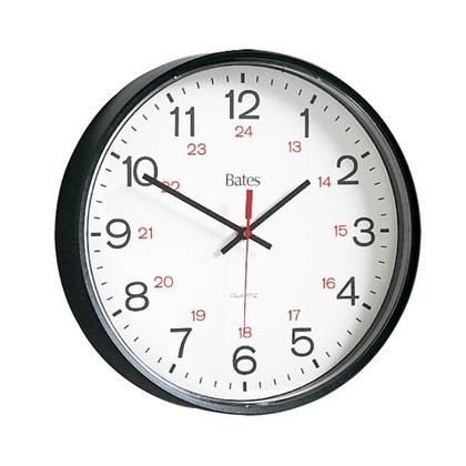 Bates 12" Commercial 12/24 Hour Clock