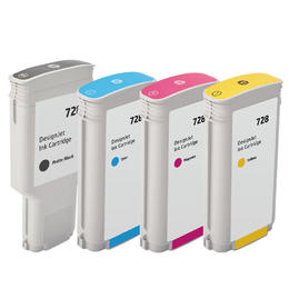 HP 728 300 130ml Combo DesignJet T730 Remanufactured HP 728 F9J68A F9J67A F9J66A F9J65A Ink Cartridge Combo High Yield MBK C 