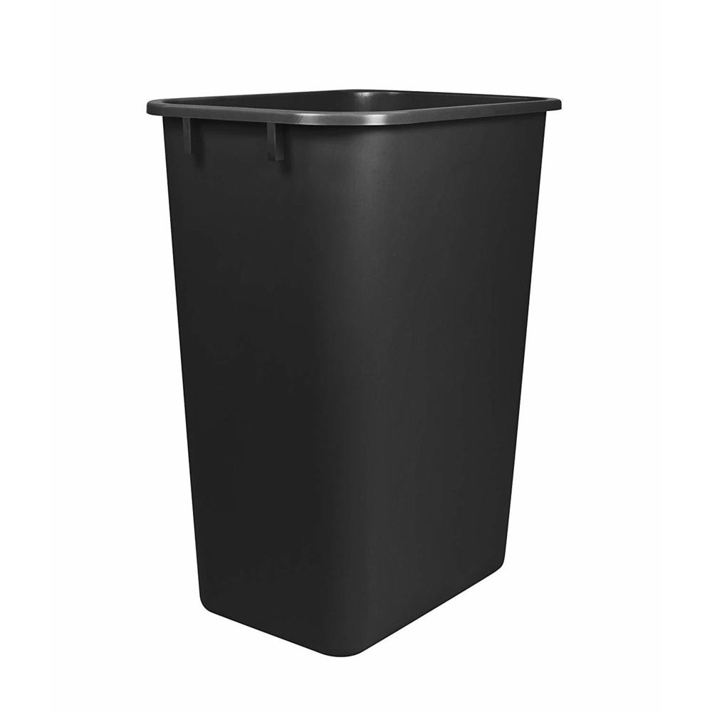 Storex® Plastic Rectangular Waste Basket, 151/4" L x 11" W x 20" H, Black