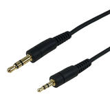 Other Brands Cab AUD 320 All 3 5mm 2 5mm Audio Cables 3 5mm male to 2 5mm male stereo 28AWG FT4 Black