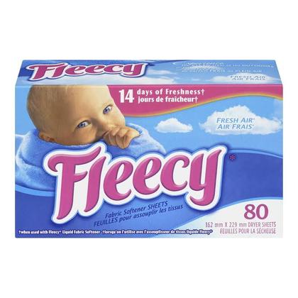 Fleecy Fabric Softener Sheets Fresh Air 80Sheets/Pack