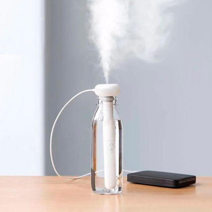 USB Portable Humidifier Cool Mist Humidifier for Travel, Home, Office, Hotel, Car - LIVINGbasics®