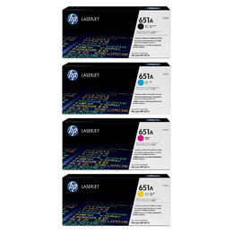 HP HP 651A OEM Combo LaserJet Enterprise 700 Color MFP M775dn HP 651A Original Toner Cartridge Combo BK C M Y