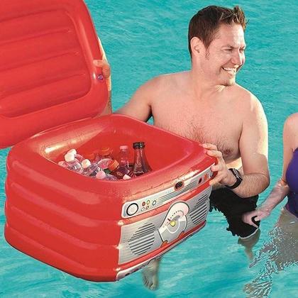 Inflatable Party Turntable Cooler for Pool Lake Summer Fun, 24" x 21''