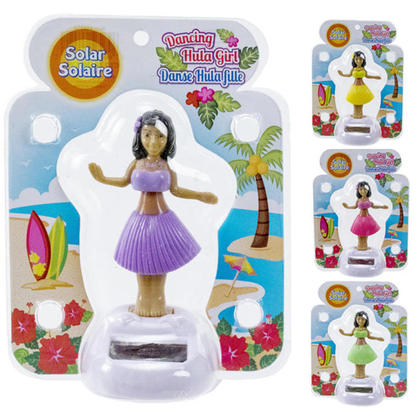 Plastic Solar Powered Dancing Hula Girls Home Car Decor, Random Color