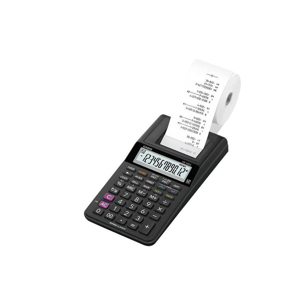 Casio HR10RCWACC Printing Calculator, Large 12digit Display