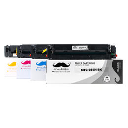 Moustache Canon 054H Combo i SENSYS LBP620C Series Canon 054H XL CRG 054H Compatible Toner Cartridge Combo High Yield BK C M 