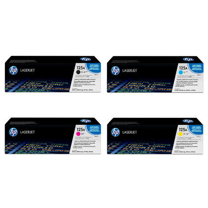 HP 125A CB540A CB541A CB542A CB543A Original Toner Cartridge Combo BK/C/M/Y